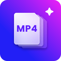 icône de format mp4 de couleur violette dégradée